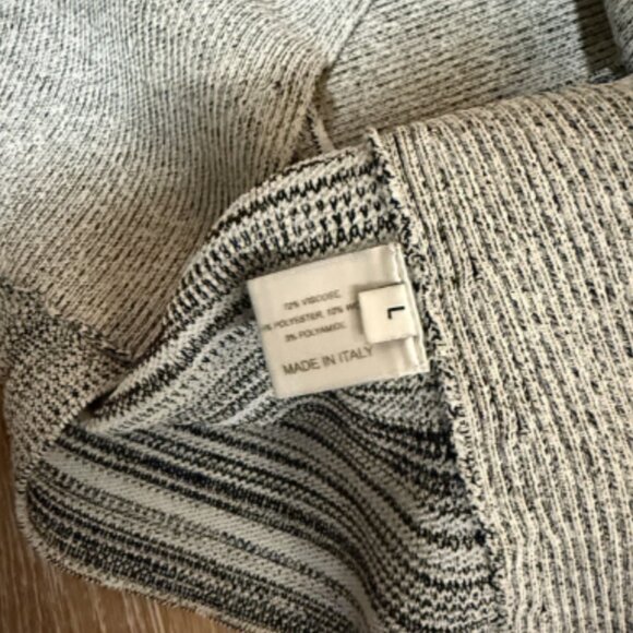 Spectacular Proenza Schoulder Gray Cutout Knit Geometric Midi Dress Size Large - Picture 5 of 9